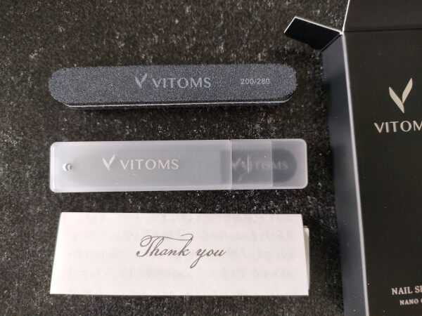 VITOMS ガラス製爪やすりの付属品　スポンジファイル　つや出し